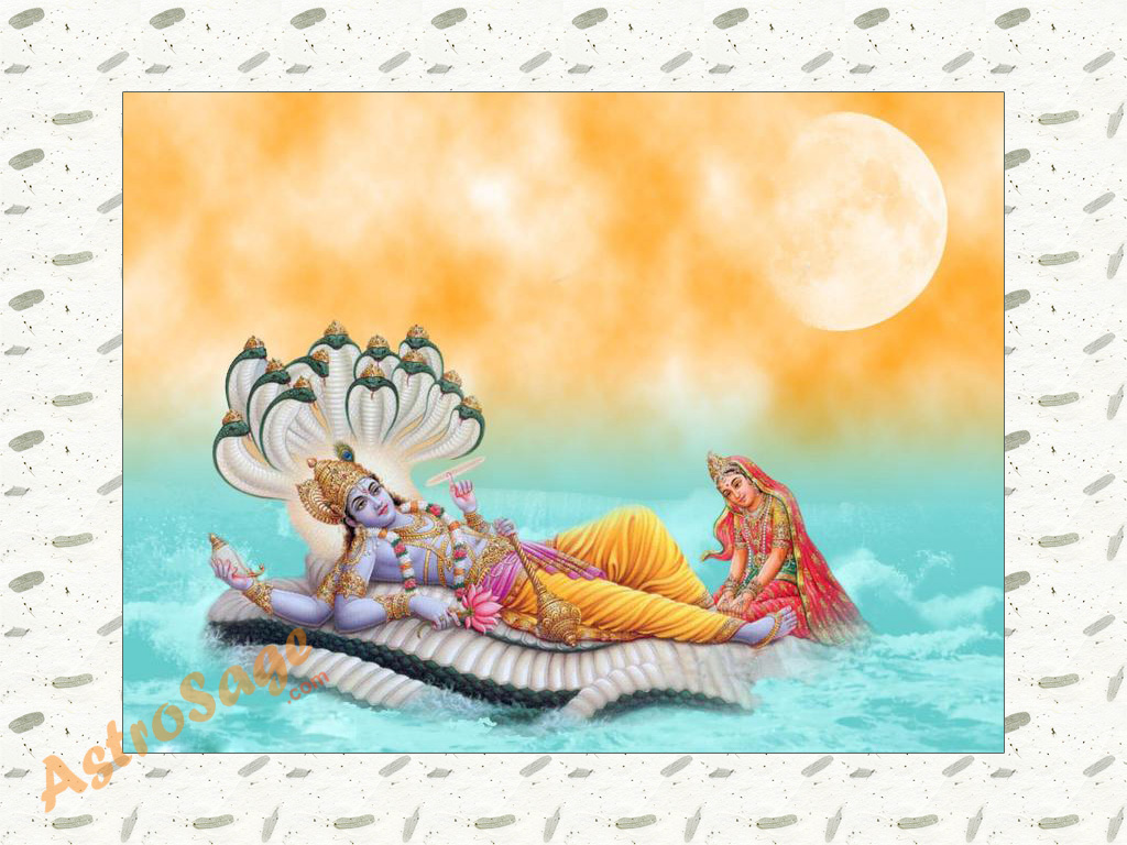 Srivatsa Mark On Lord Vishnu's Chest - HD Wallpaper 