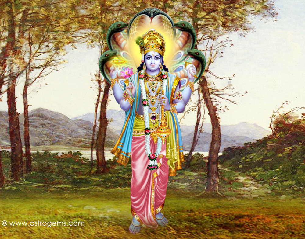 Sri Maha Vishnu - HD Wallpaper 