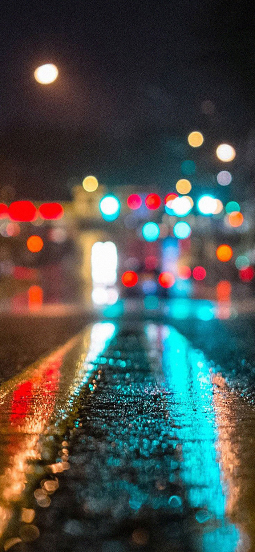 Iphone Xr Wallpapers Download Rainy City Nature - City Lights Background  Portrait - 828x1792 Wallpaper 