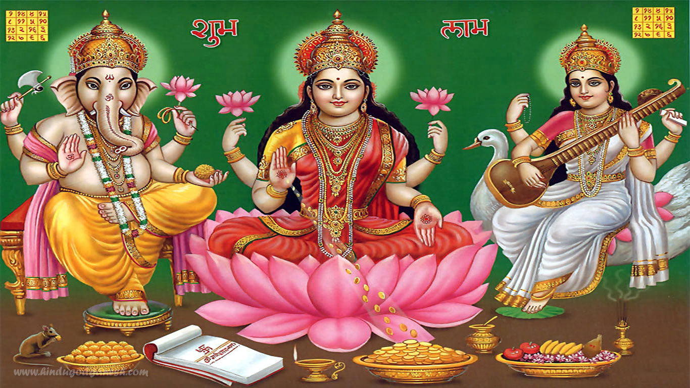 Maa Lakshmi Images & Picture Download Free For Desktop - Diwali Laxmi Puja 2018 - HD Wallpaper 