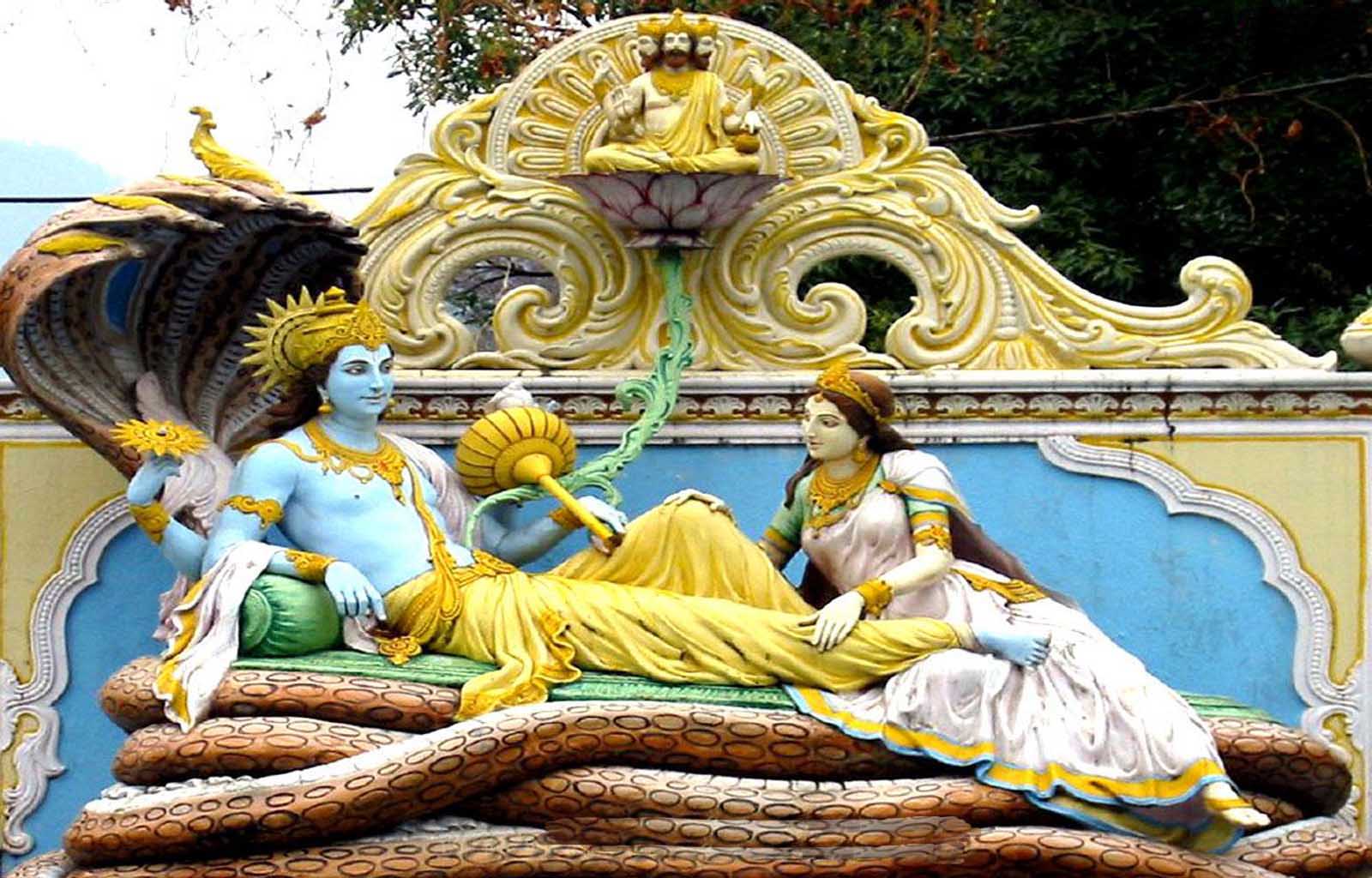 Lord Vishnu Serpent - HD Wallpaper 