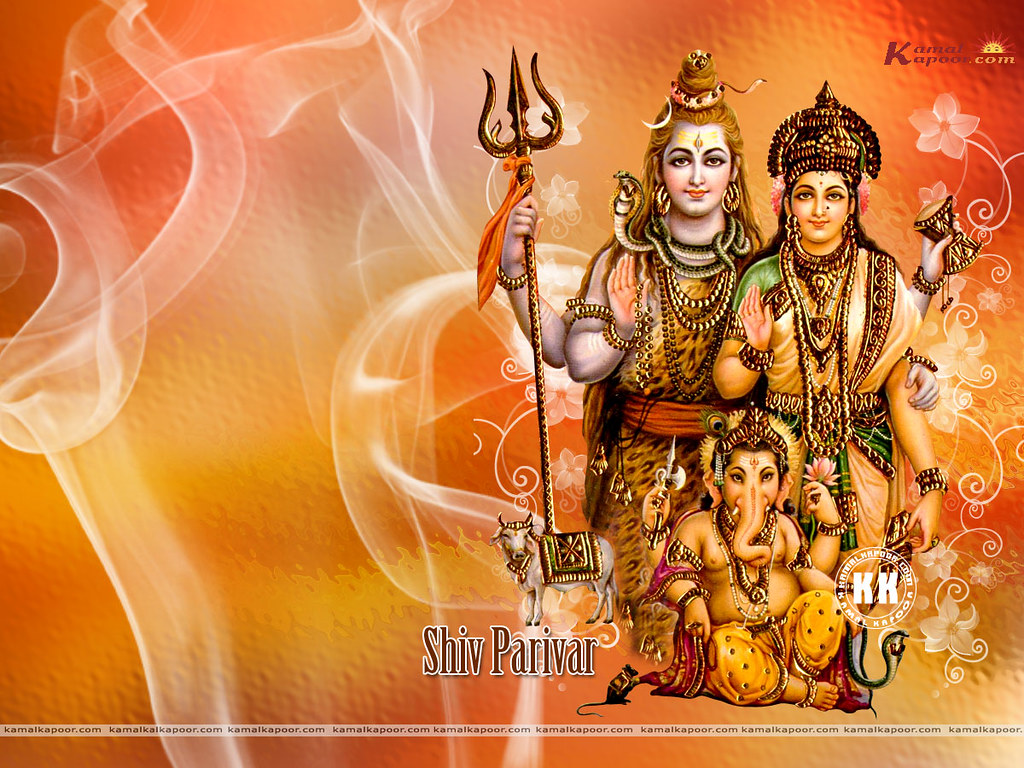 Hd Shiva Parvati Ganesh - HD Wallpaper 