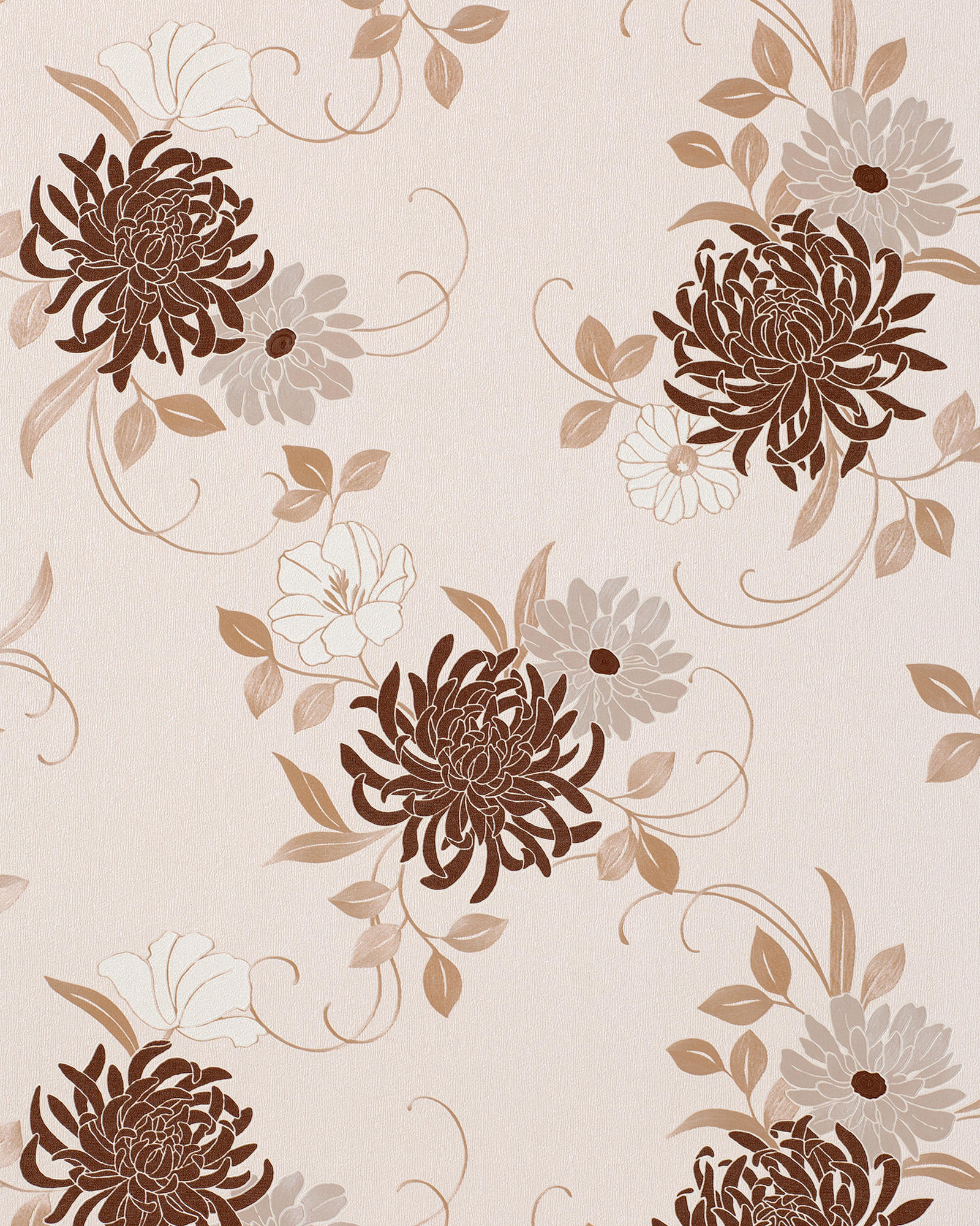 Flower Wallpaper Design Brown - HD Wallpaper 