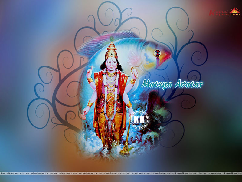 Lord Vishnu Matsya Avatar - HD Wallpaper 