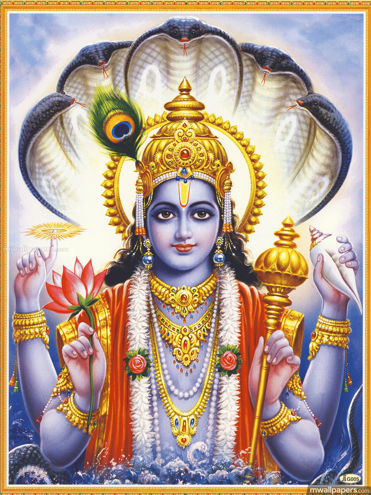 Vishnu God - HD Wallpaper 