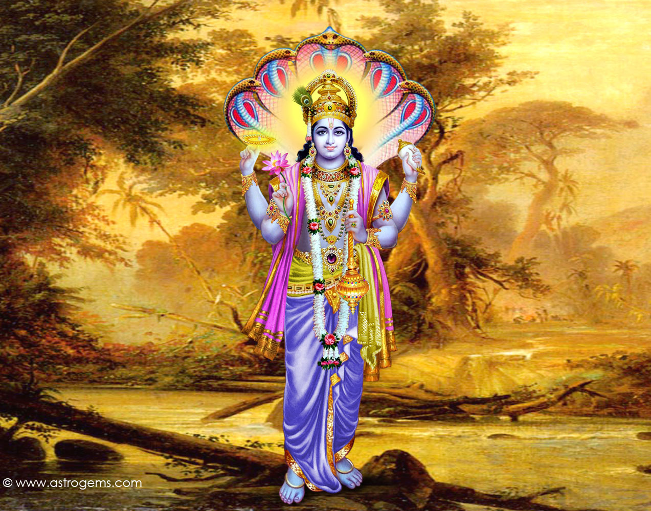 Lord Vishnu Animated Wallpapers - Lord Vishnu Images High Resolution - HD Wallpaper 