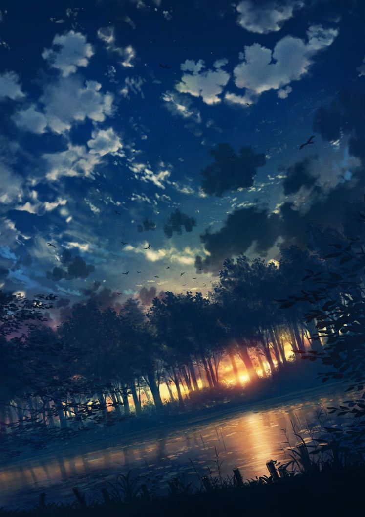 Desktop Wallpaper, Wallpaper Hd And Best Wallpaper - Anime Twilight Scenery - HD Wallpaper 