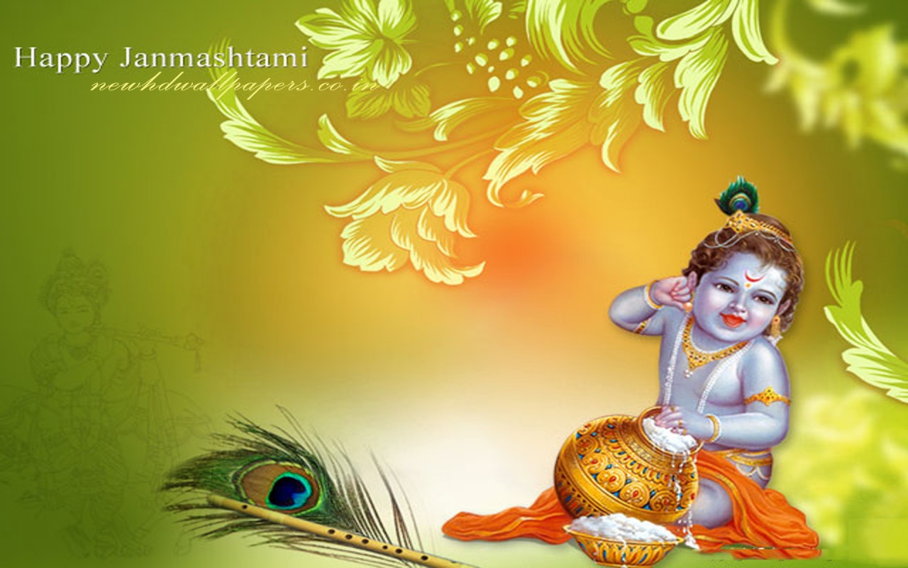 Gods Backgrounds For Laptop - Krishna Janmashtami Images Hd - HD Wallpaper 