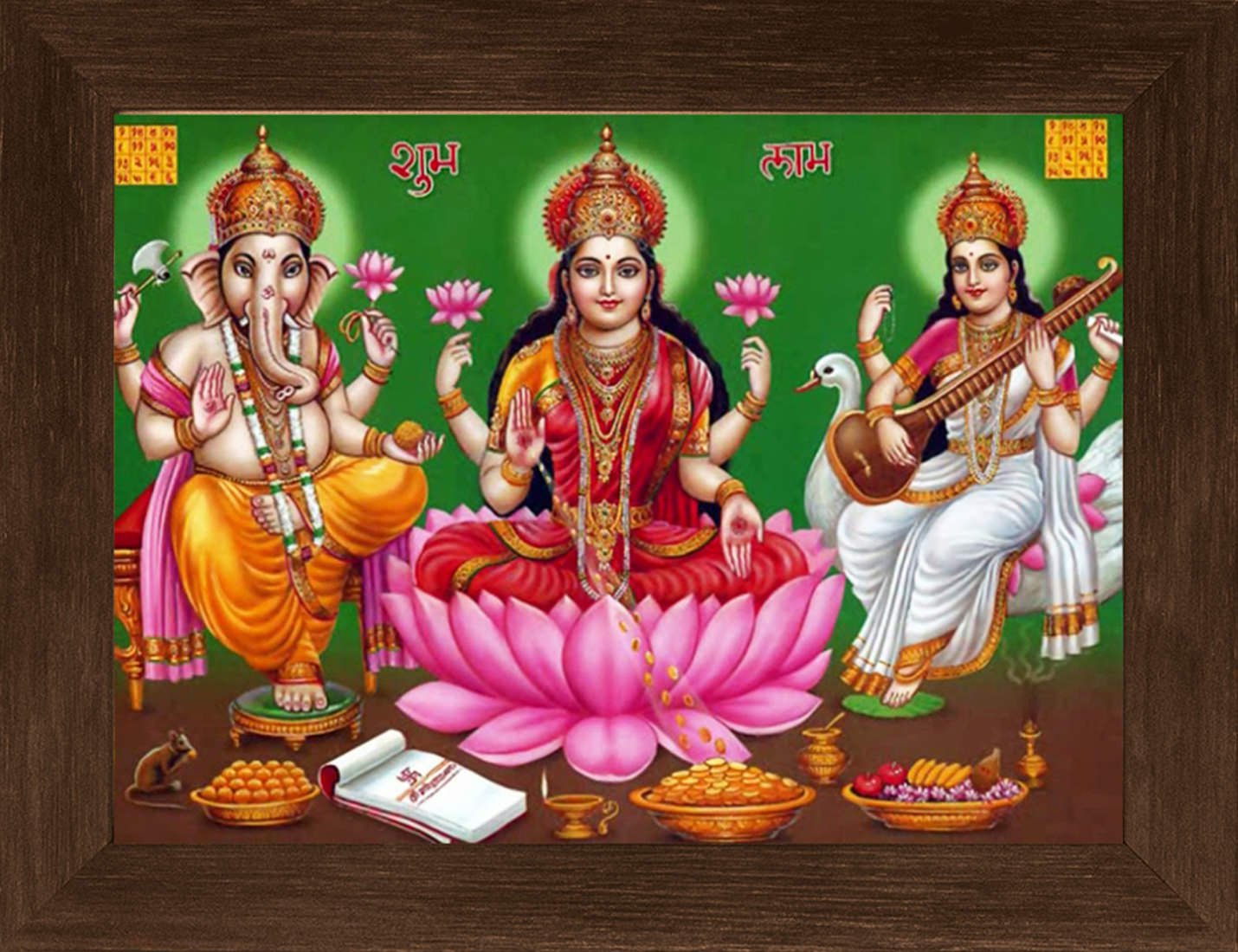 Laxmi Mata Ganesh Ji - HD Wallpaper 