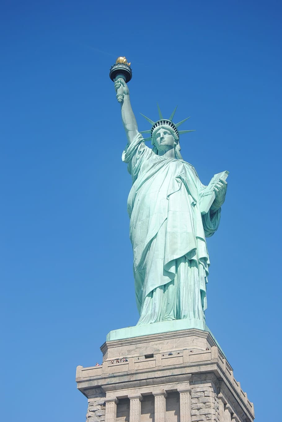 Status, America, Freedom, Statue, Female Likeness, - Statue Of Liberty - HD Wallpaper 