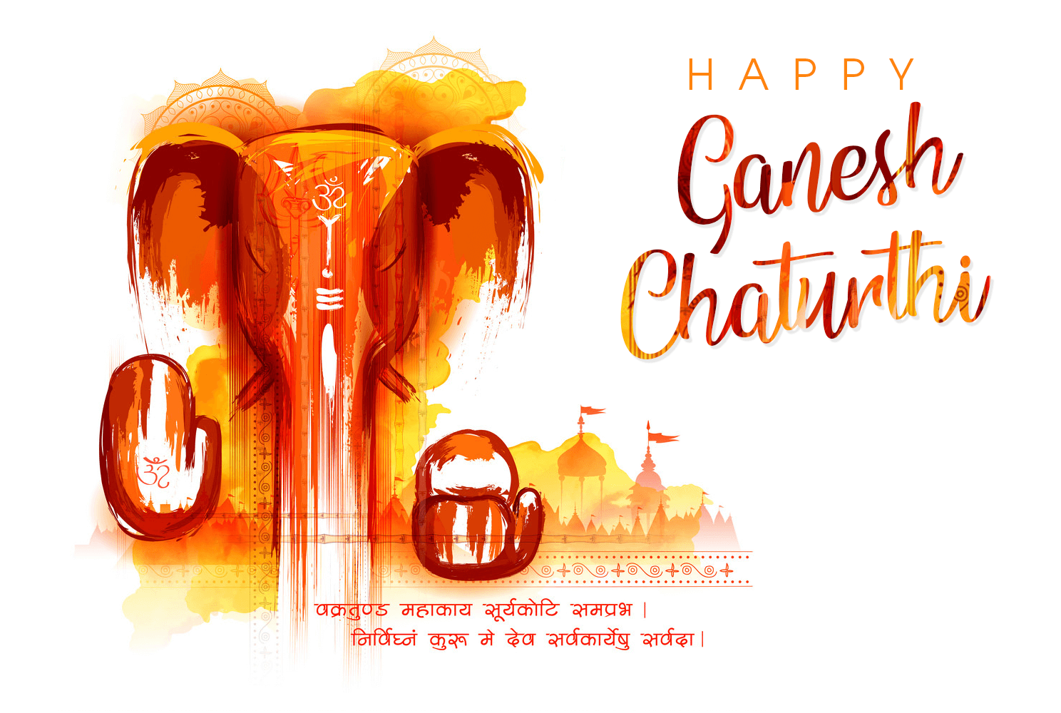 Lord Ganpati Background For Ganesh Chaturthi Er - Creative Happy Ganesh  Chaturthi - 1488x1000 Wallpaper 