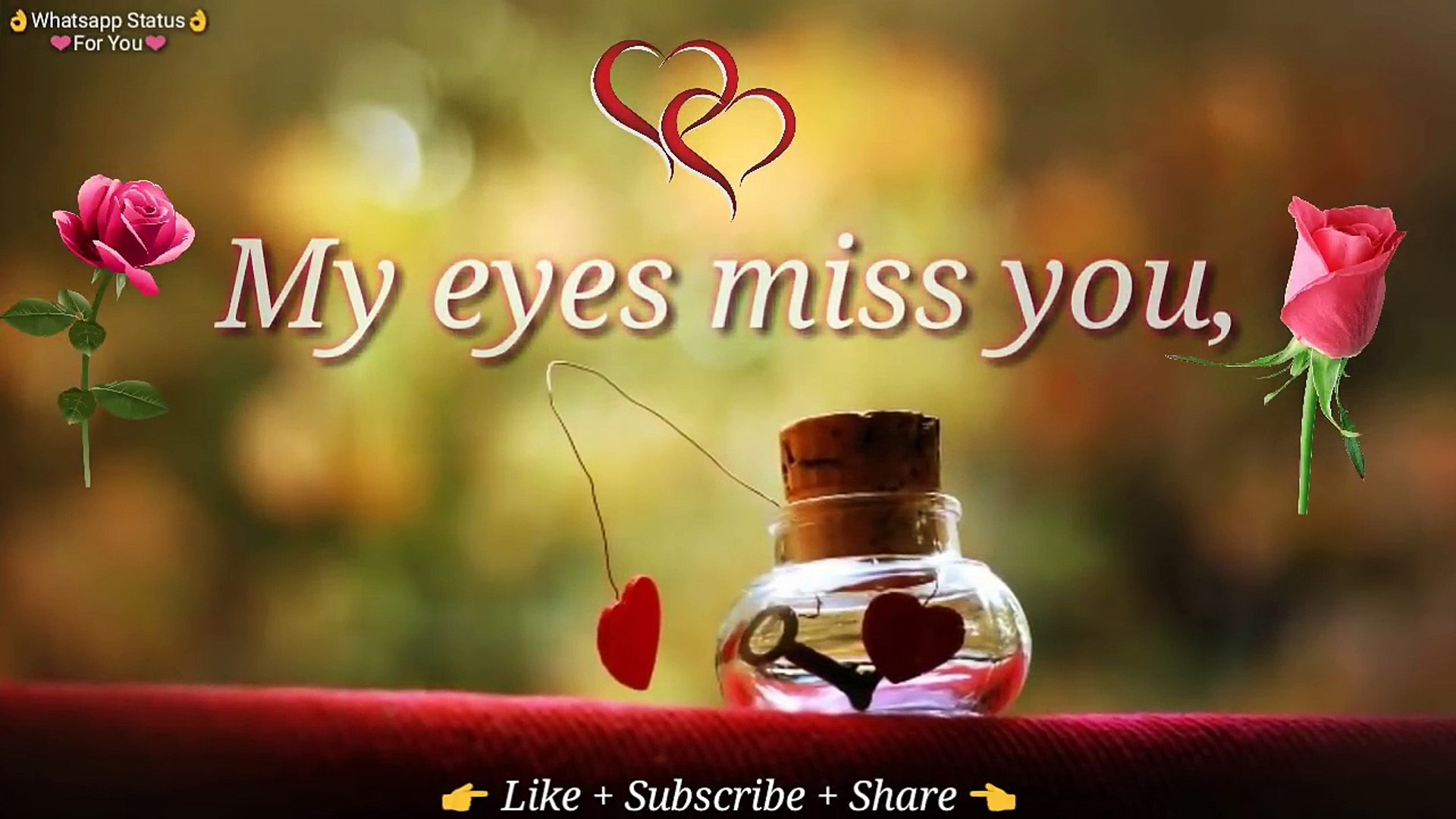 Whatsapp Statuse Love - My Eyes Miss You - HD Wallpaper 