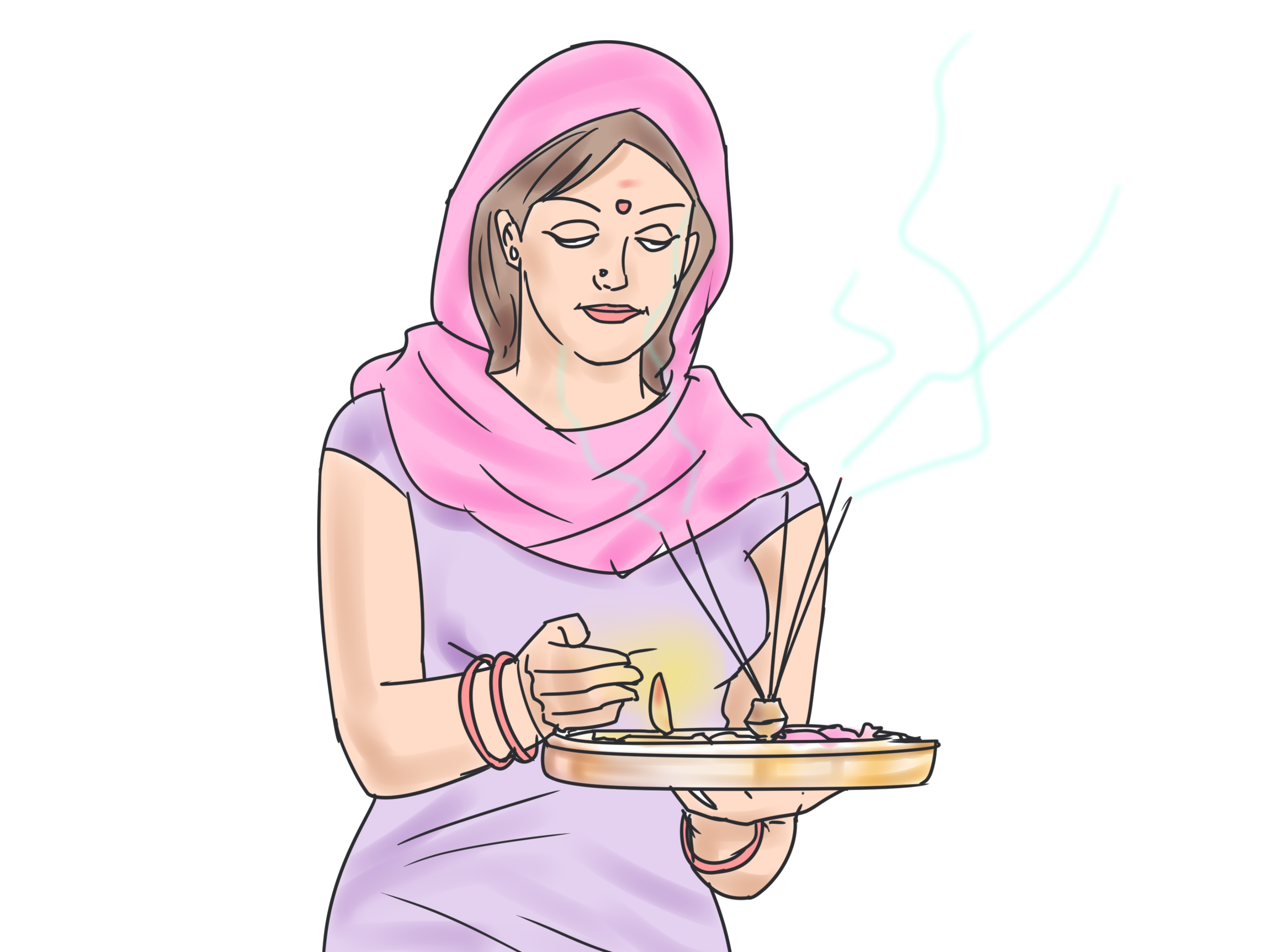 Image Titled Perform Lakshmi Pooja On Diwali Step - Diwali Puja Drawing - HD Wallpaper 