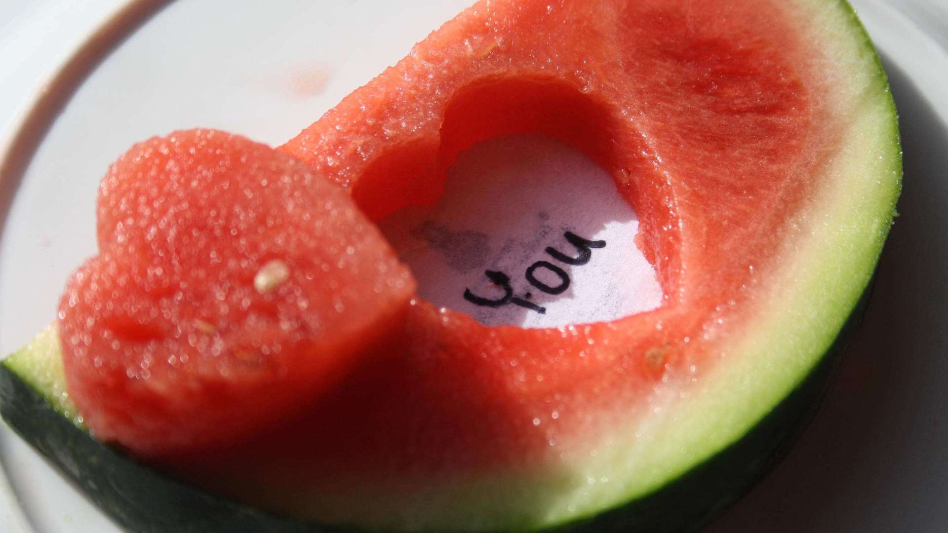 Love You Watermelon Hd Wallpaper - Love You Image Full Hd - HD Wallpaper 