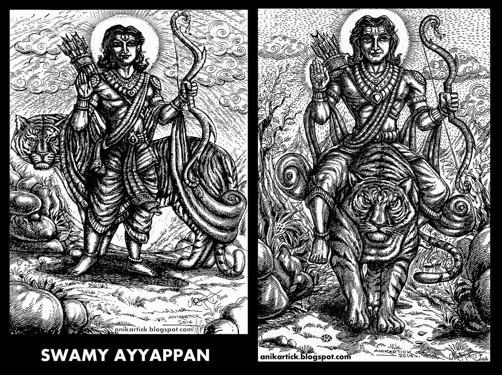 Ayyappan Hd Black And White - HD Wallpaper 