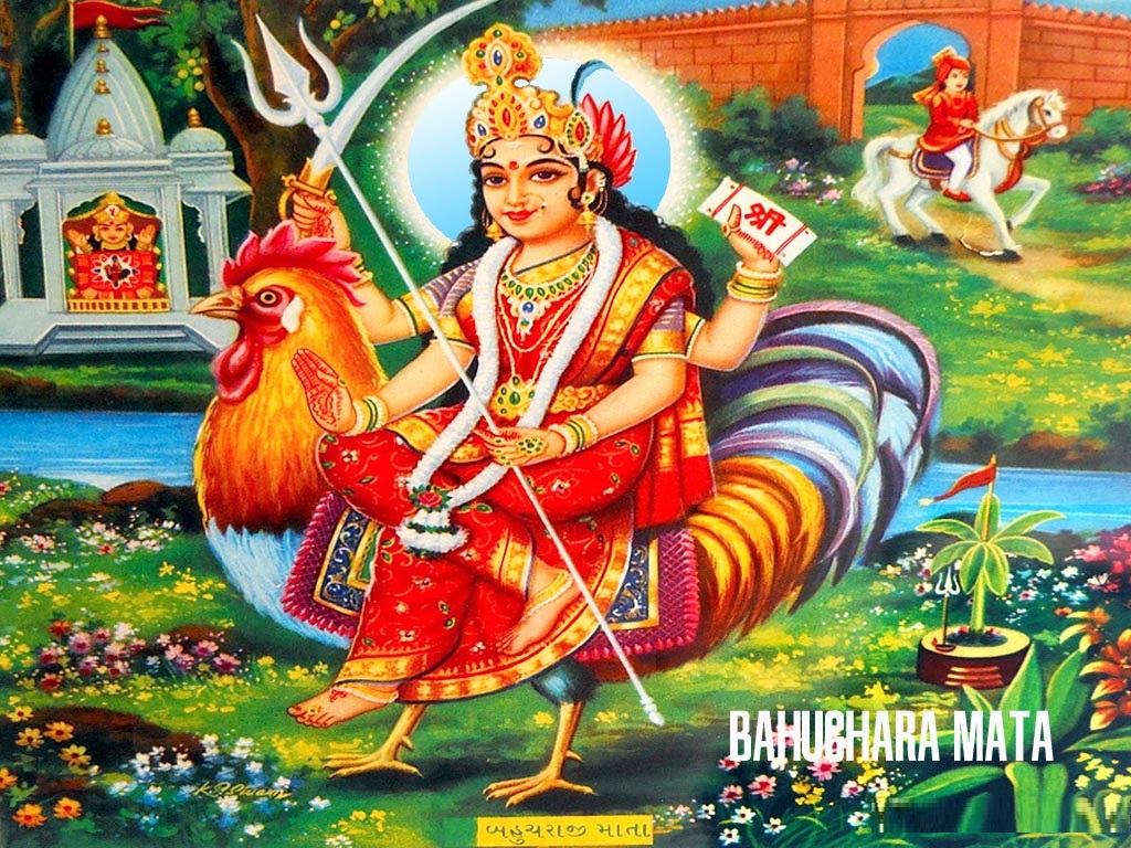 Maa Kali Ke Wallpaper Group - Bahuchar Maa Hd - HD Wallpaper 