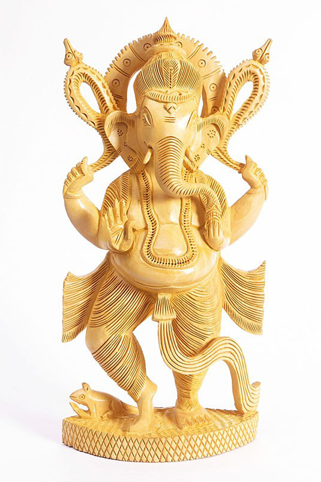 Ganpati Bappa Golden Statue - Statue - HD Wallpaper 