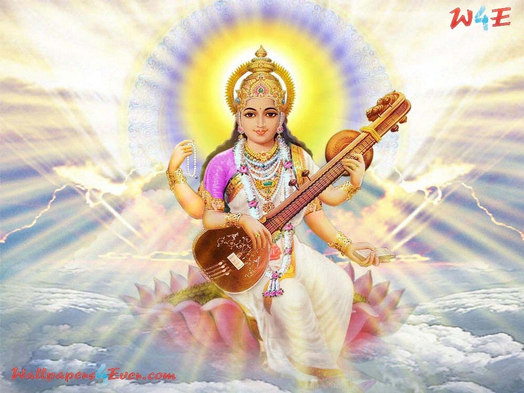 3d Images Of Maa Saraswati - HD Wallpaper 