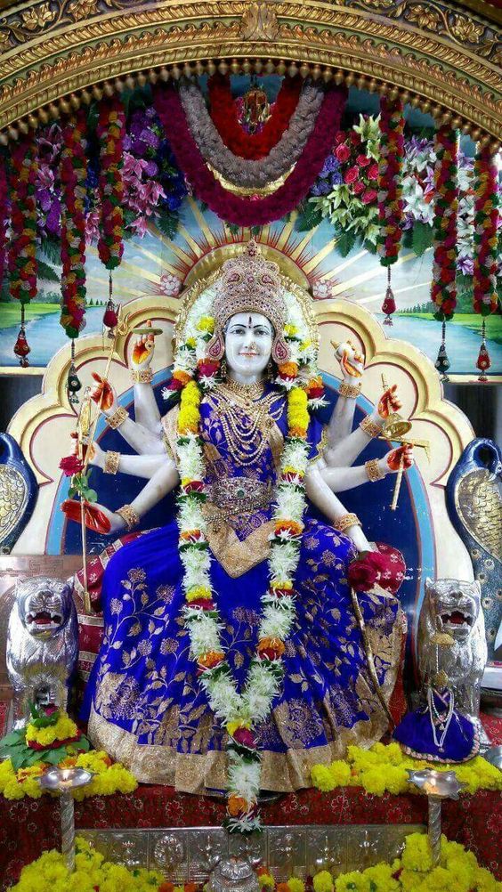 Navratri Images With Quotes - Mata Rani Images And Quotes - HD Wallpaper 