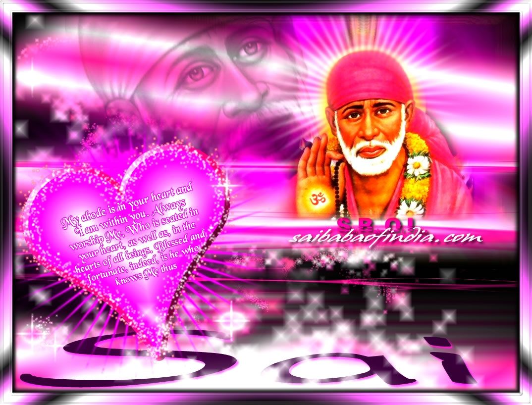Indian God Wallpapers Sai Baba Wallpapers - Sai Baba Pink - HD Wallpaper 