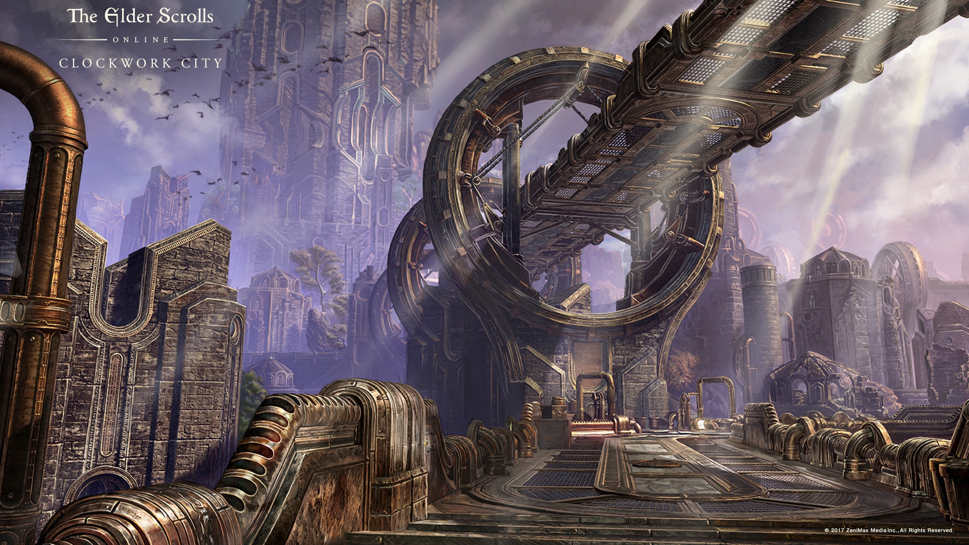 Fantasy Clockwork City - HD Wallpaper 