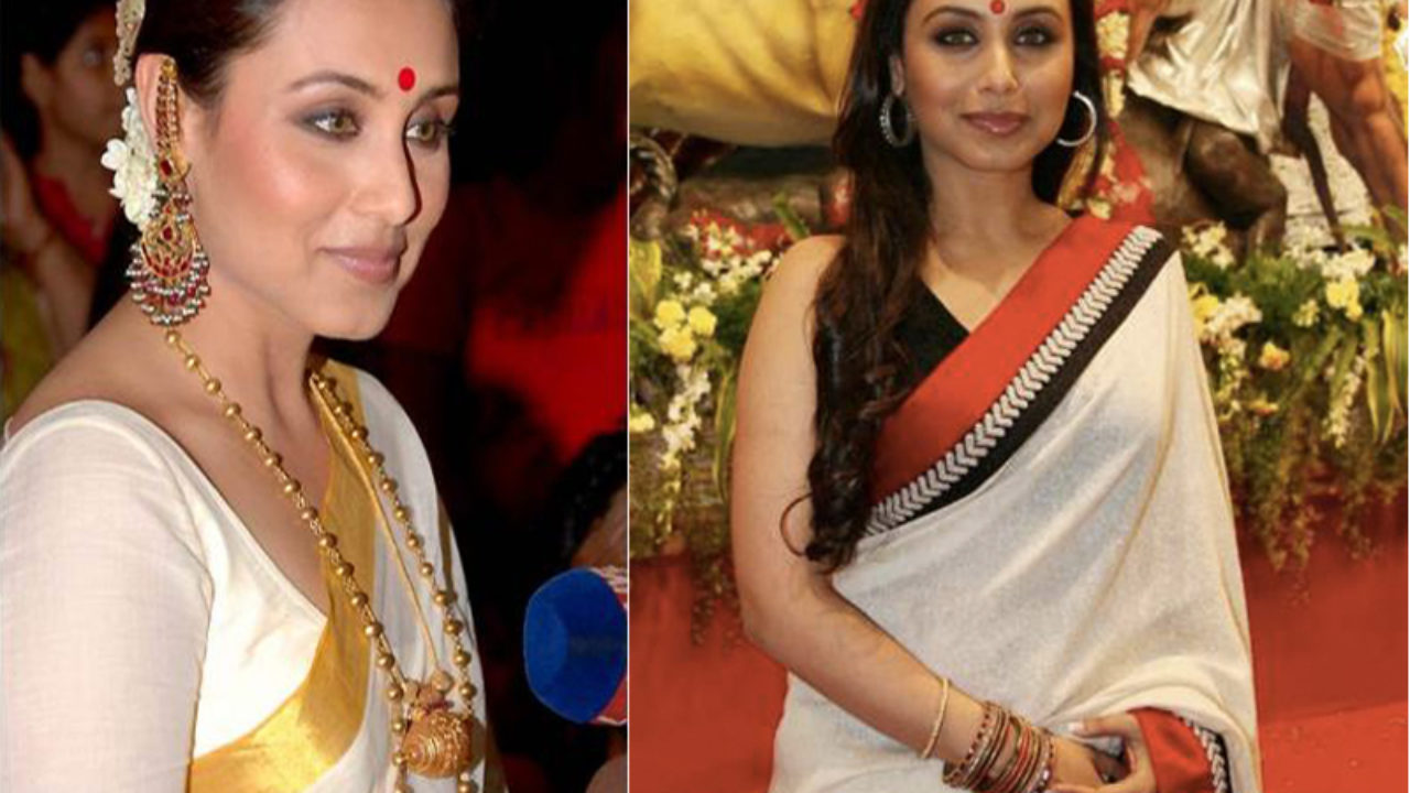 Rani Mukerji At Durga Pooja - HD Wallpaper 