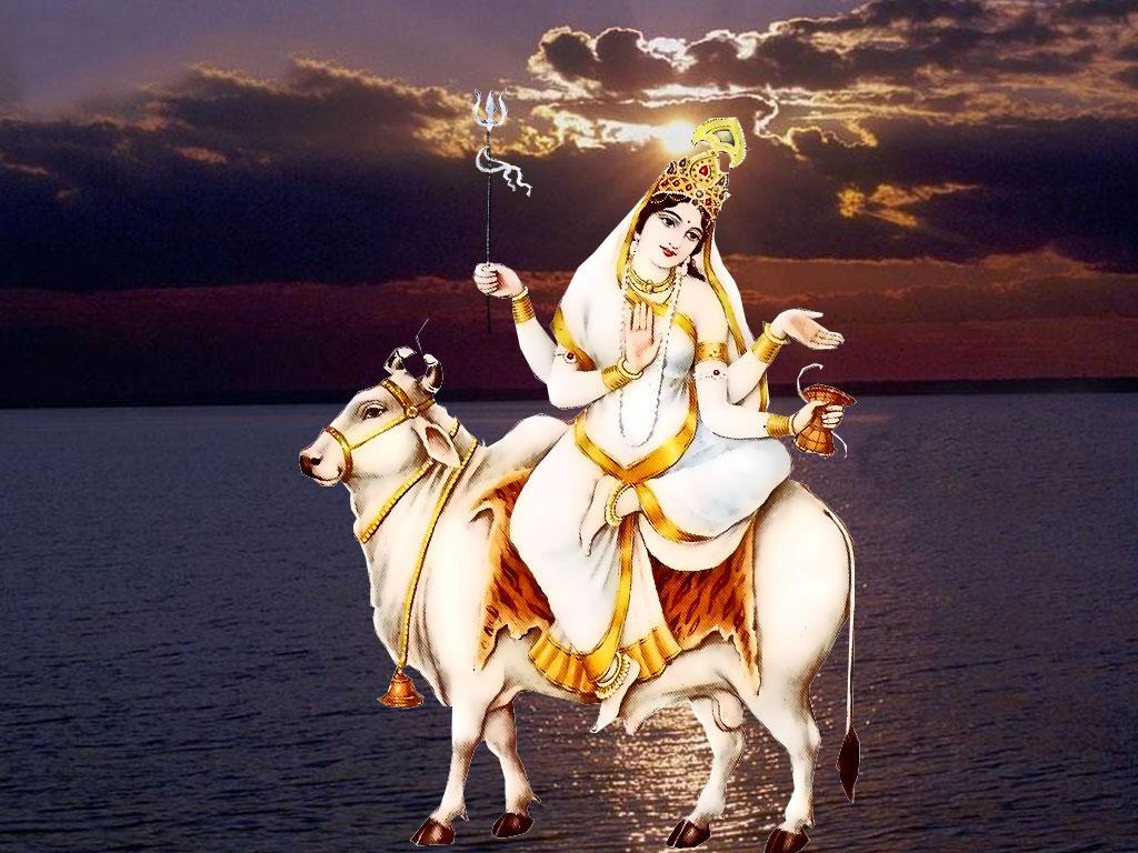 Navratri Day 8 - Maa Mahagauri - HD Wallpaper 