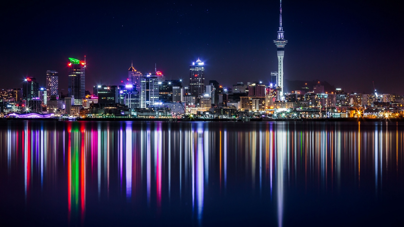 Wallpaper New Zealand, Panorama, Skyscrapers, Buildings, - Auckland New Zealand Hd - HD Wallpaper 