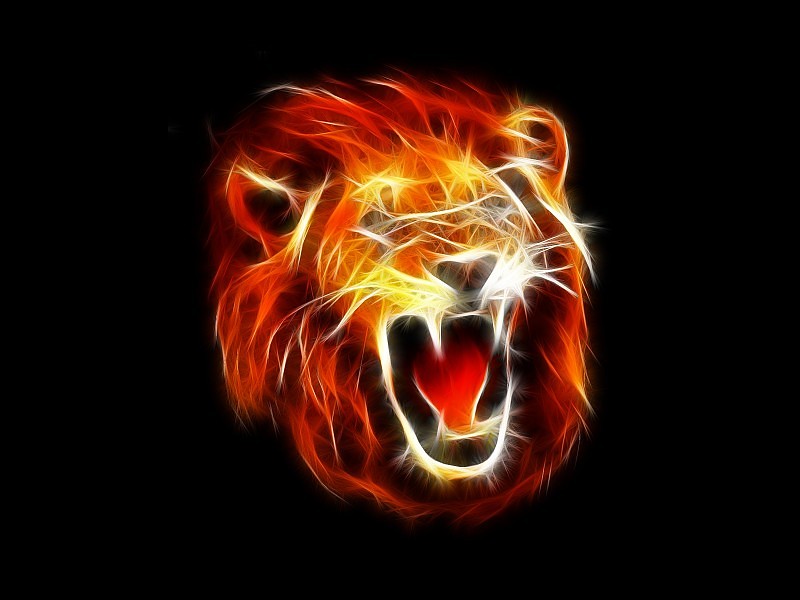 Abstract Lion Painting Wallpaper - Roaring Cool Lion - HD Wallpaper 