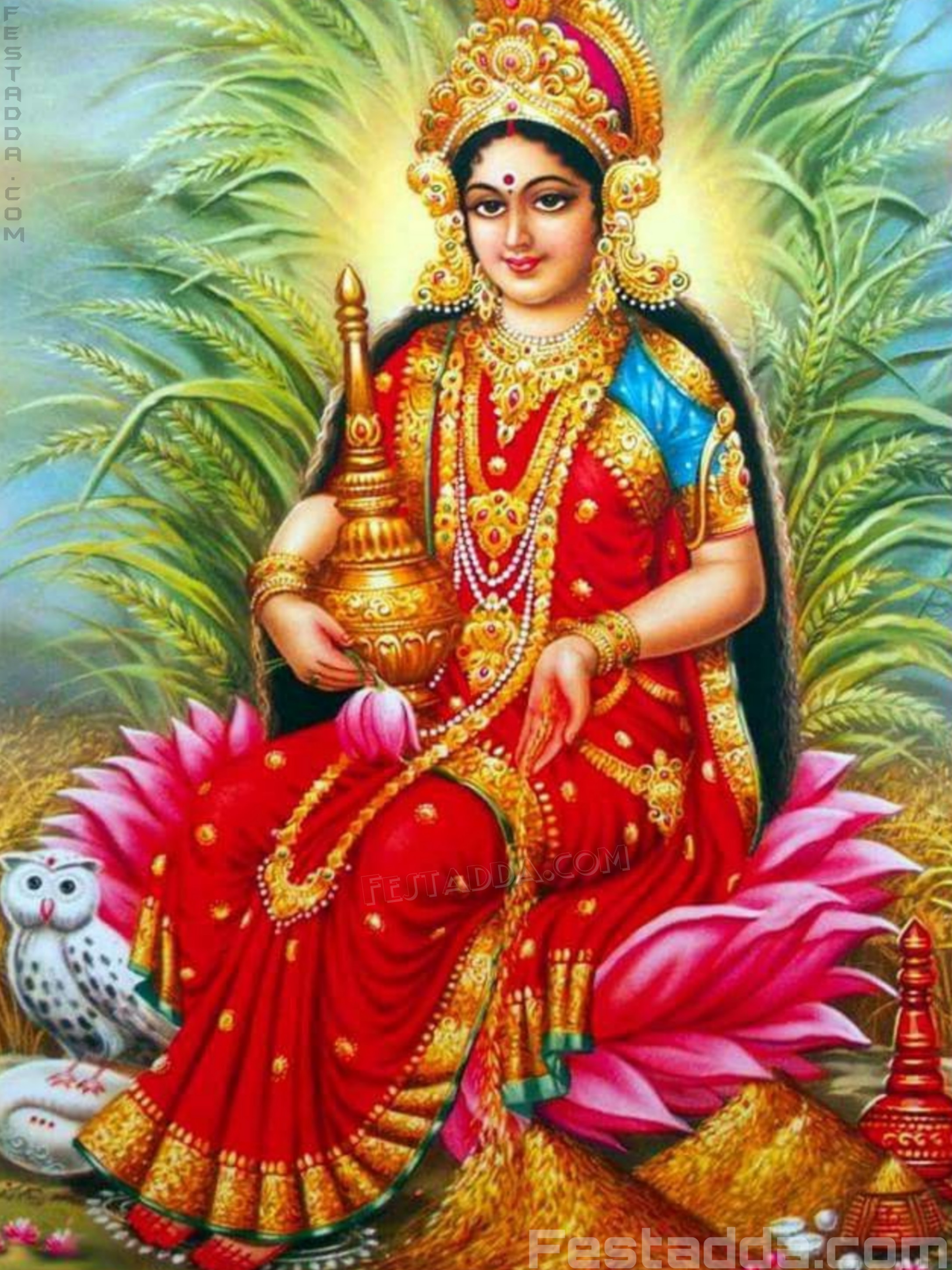 Lakshmi Devi Images Hd Wallpaper 1080p Maa Laxmi Photo - Lakshmi Devi Good Morning - HD Wallpaper 