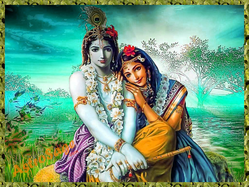Radha Wallpaper - Beautiful Images Of Lord Krishna And Radha - HD Wallpaper 