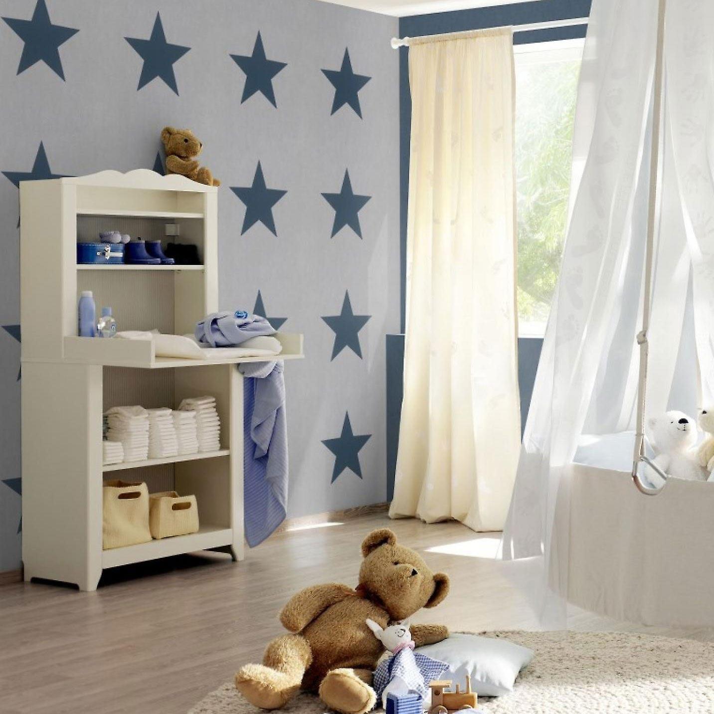 Star Wallpaper Stars Bold Kids Teenagers Bedroom Modern - Stars Wallpaper Bedroom - HD Wallpaper 
