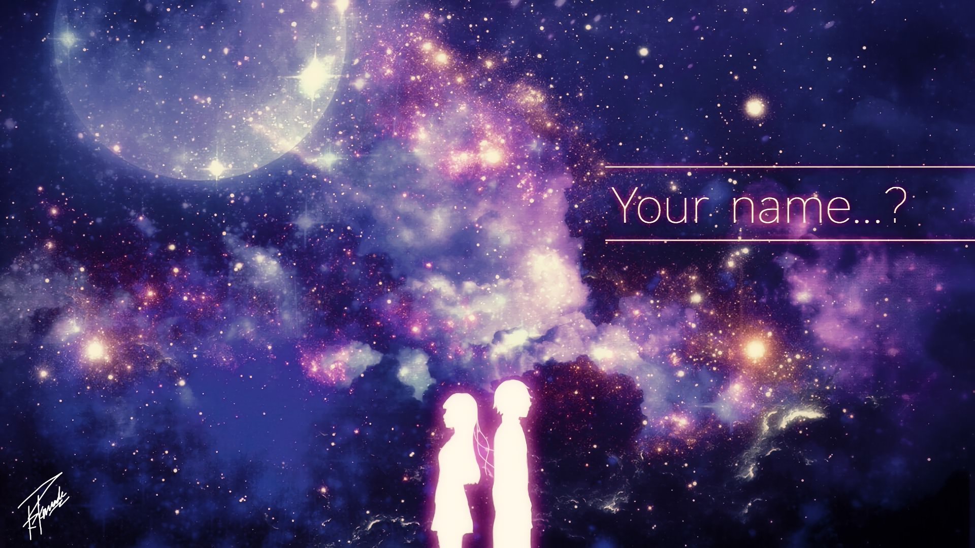 Your Name - Galaxy Night Sky Anime - HD Wallpaper 