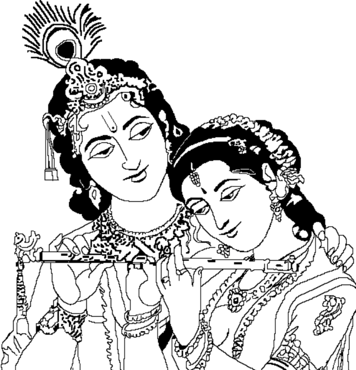 Radha Krishna Clipart - HD Wallpaper 
