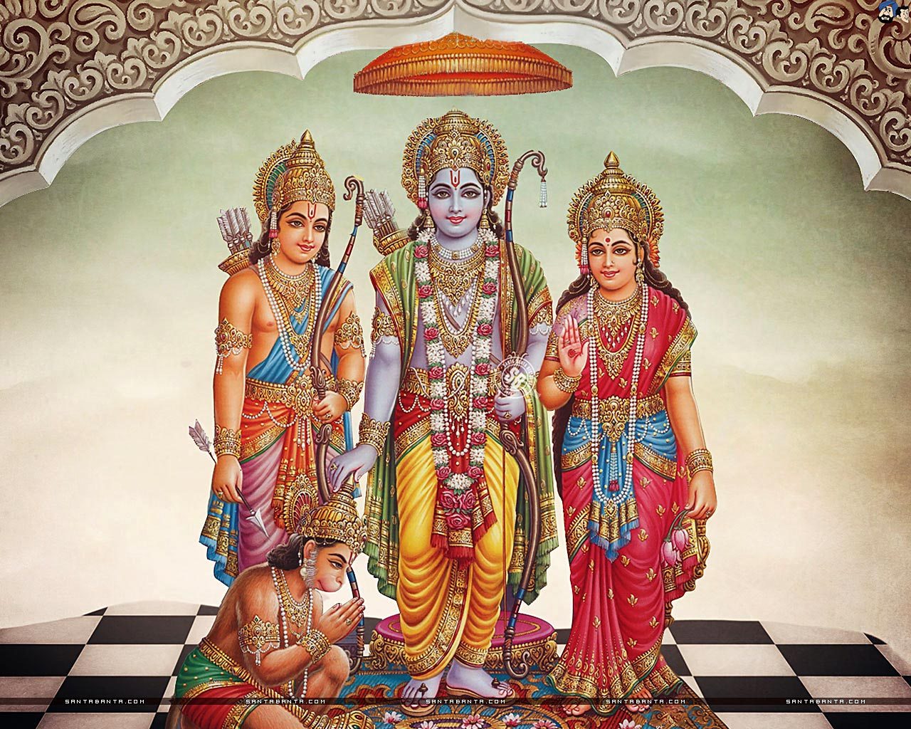 Ram Sita Laxman Hanuman - HD Wallpaper 