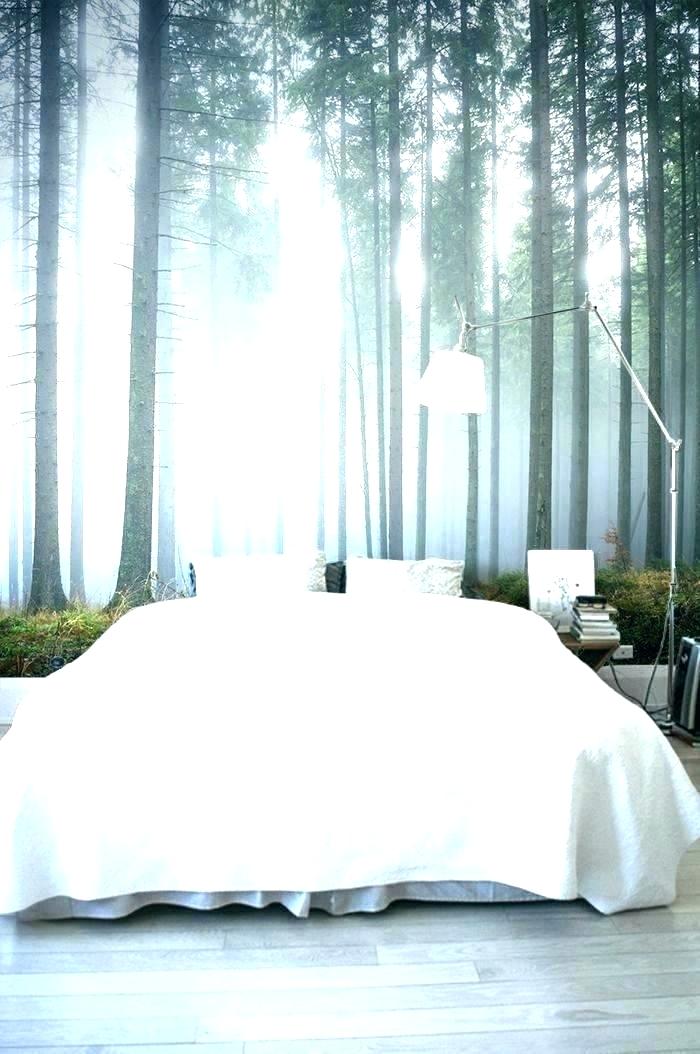 Wallpaper Ideas Bedroom Cool Wallpaper Ideas Bedroom - Forest Nature Inspired Bedroom - HD Wallpaper 