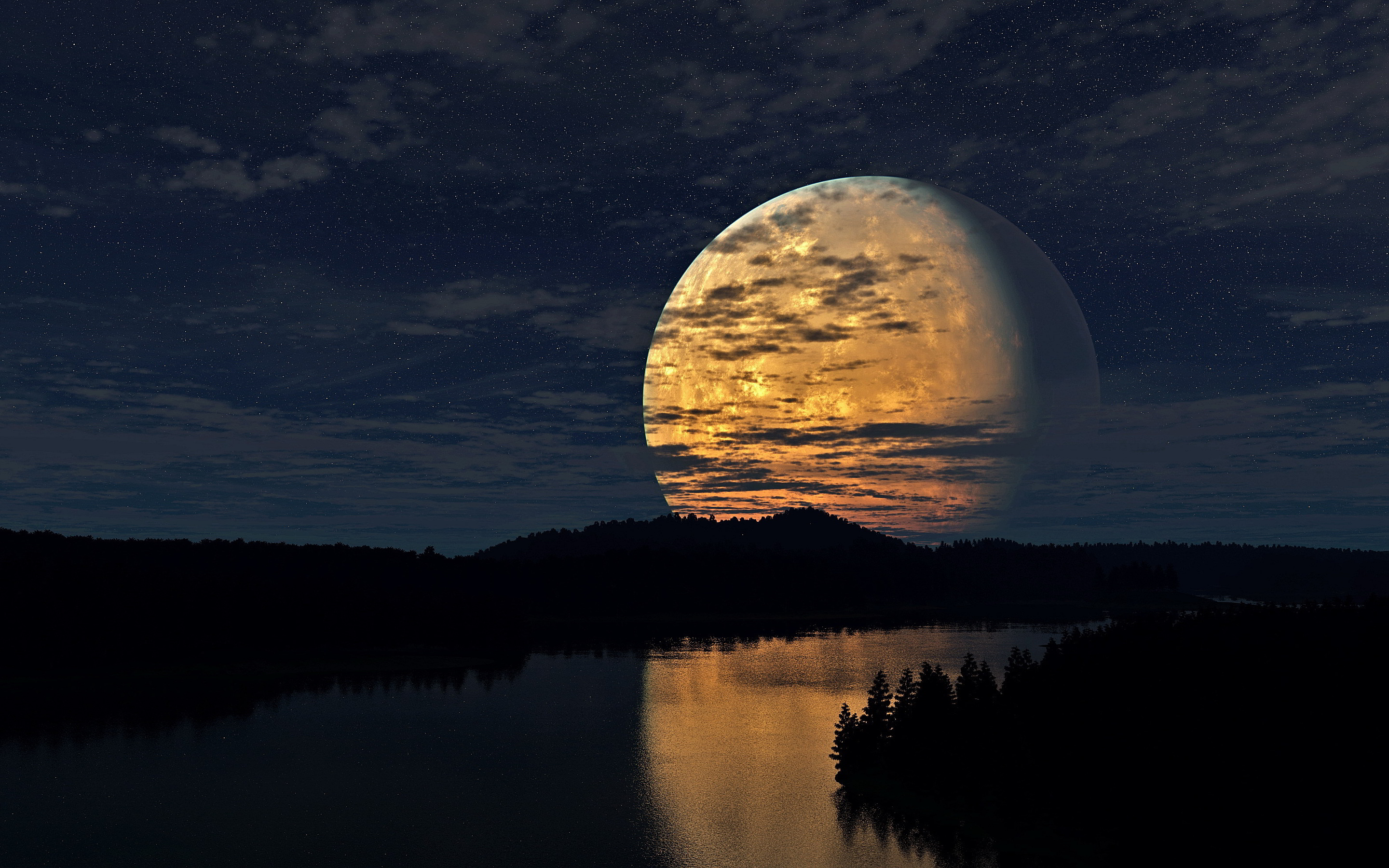 Moon River - HD Wallpaper 