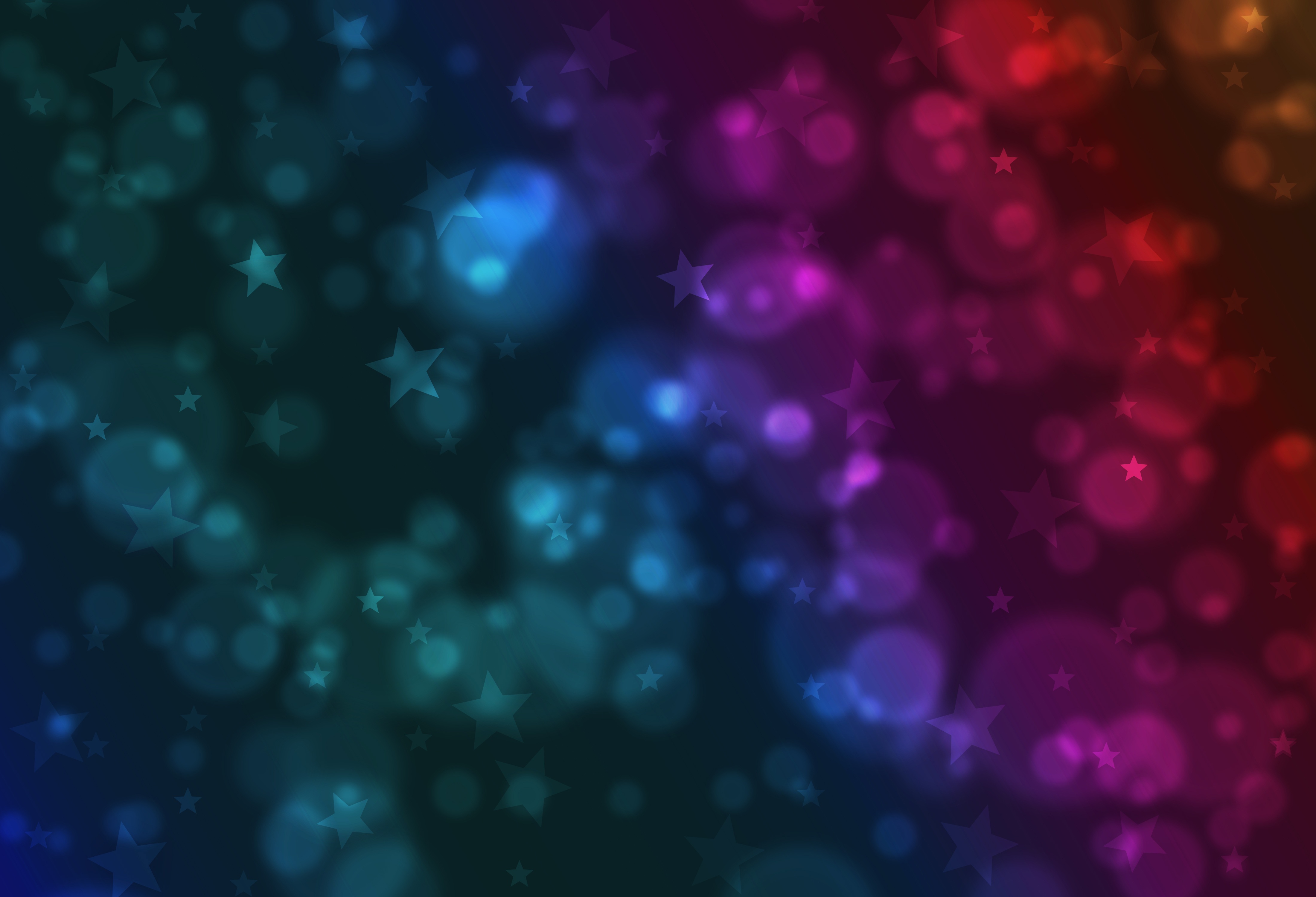 Purple Pink And Green Stars - HD Wallpaper 