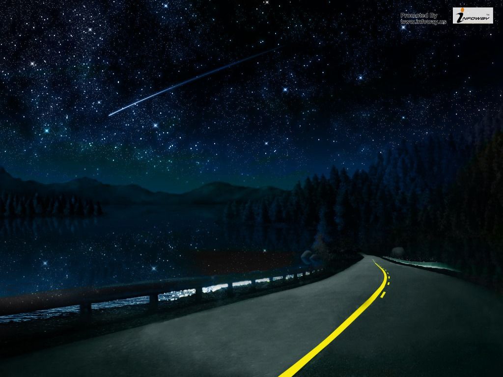 Road At Night Art - HD Wallpaper 