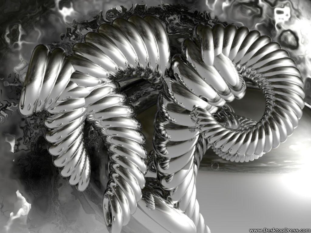 Silver 3d Object - HD Wallpaper 