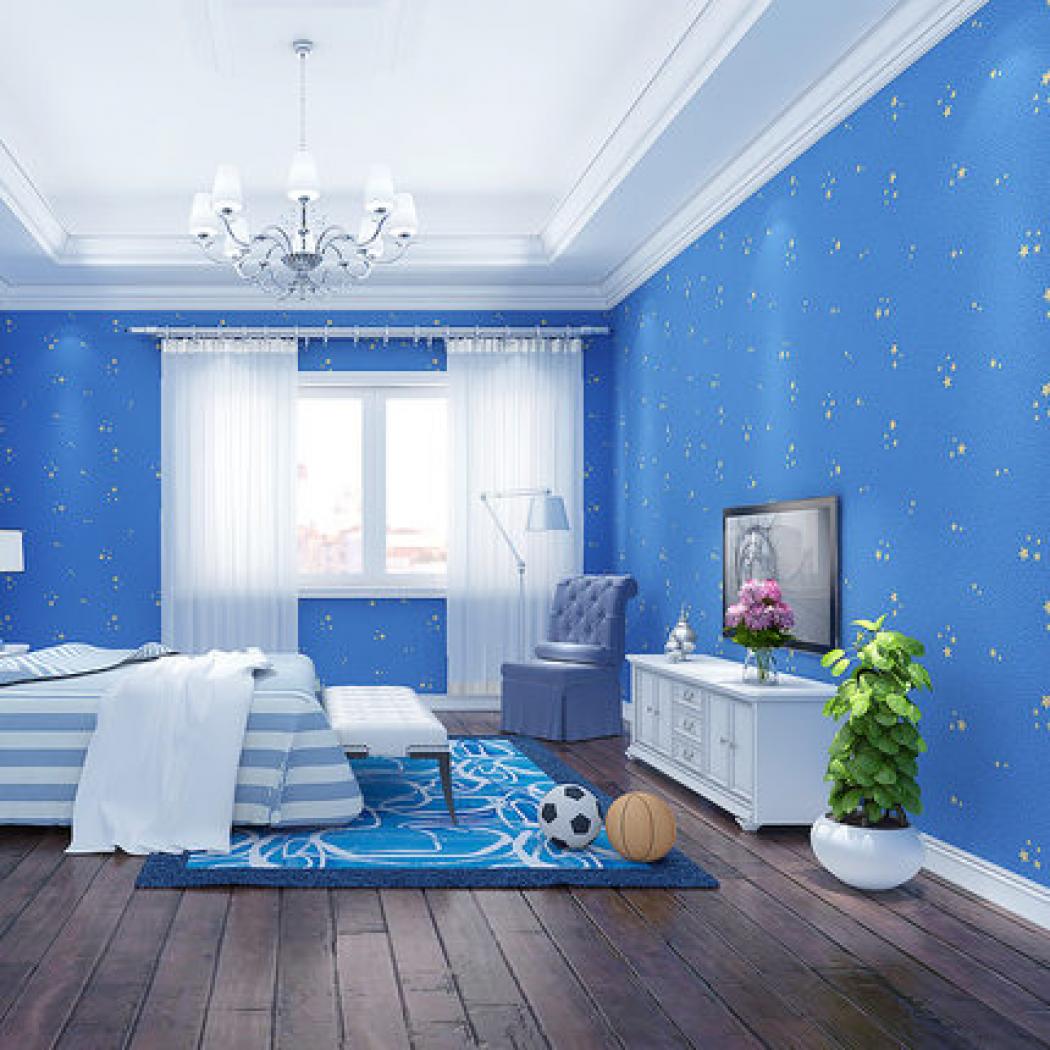Senarai Harga New Blue Cartoon Star Fluorescent Wallpaper - Blue Cartoon  Bedroom Background - 1050x1050 Wallpaper 