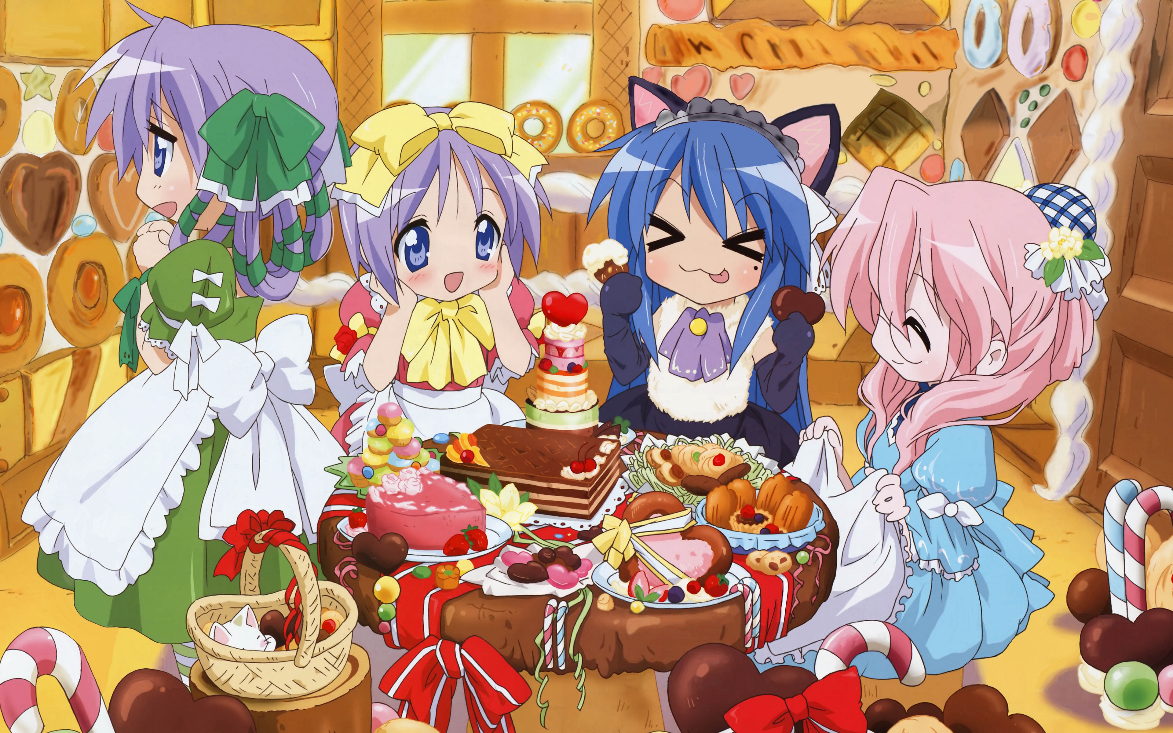 Wallpaper Lucky Star, Girls, Candy - Lucky Star - HD Wallpaper 