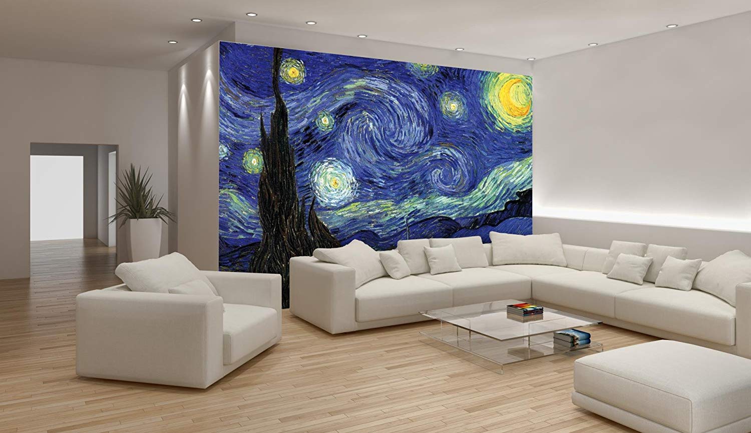 Van Gogh Starry Night Room - HD Wallpaper 