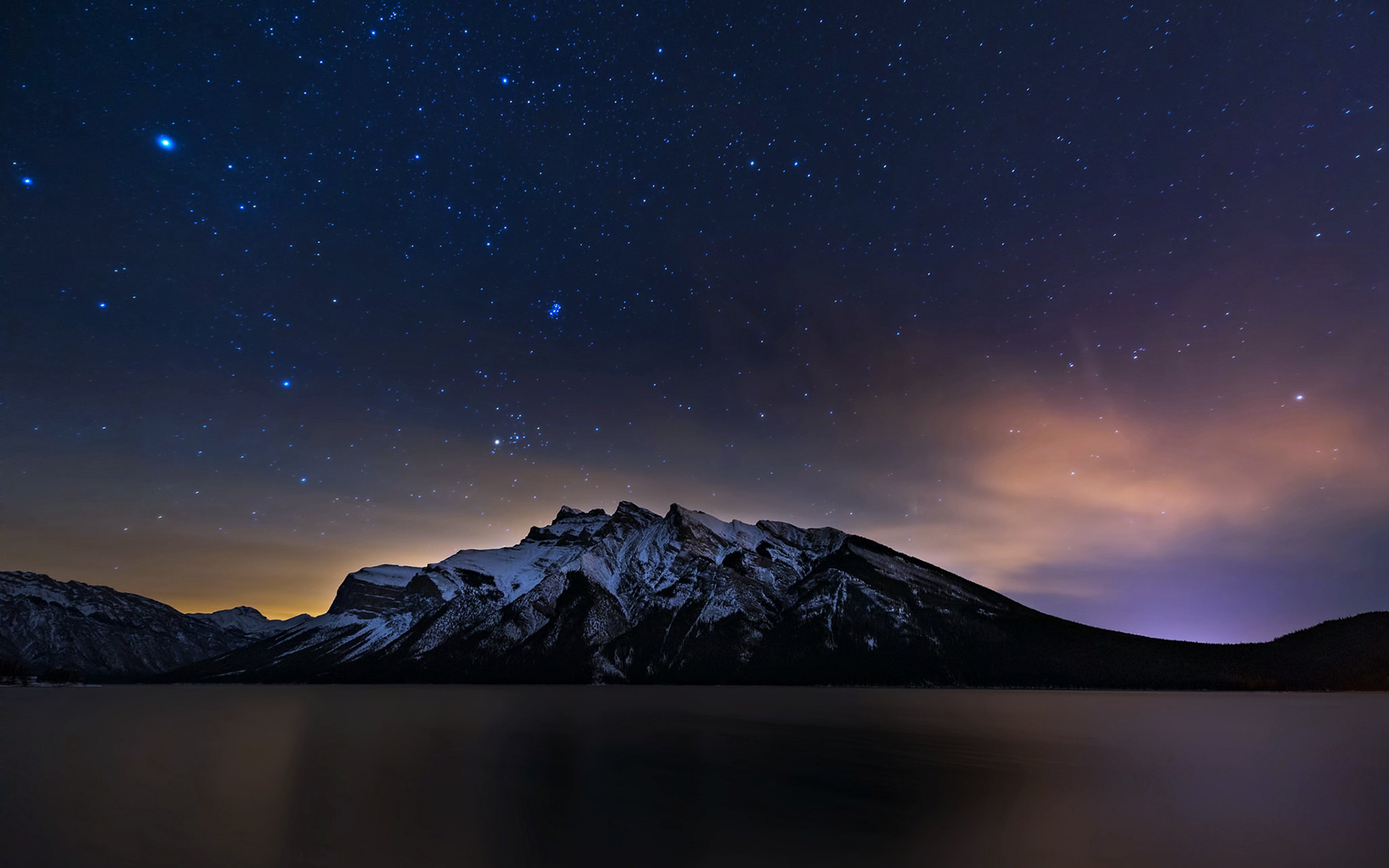 Banff Alberta Canada Night - HD Wallpaper 