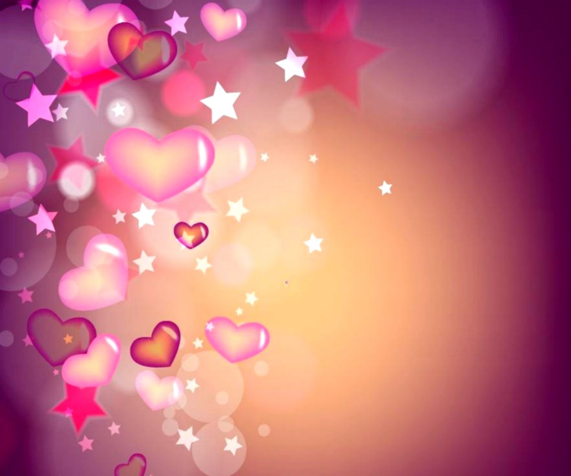 Hearts Stars Love Abstract D And Cg Hd Wallpaper - Stars And Hearts Background - HD Wallpaper 