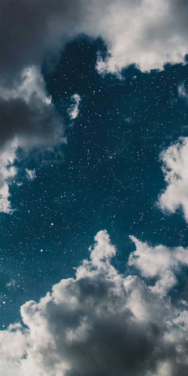 Dreamy Blue Sky Full Of Stars How Come - Blue Sky Stars Wallpaper Iphone -  657x1314 Wallpaper 