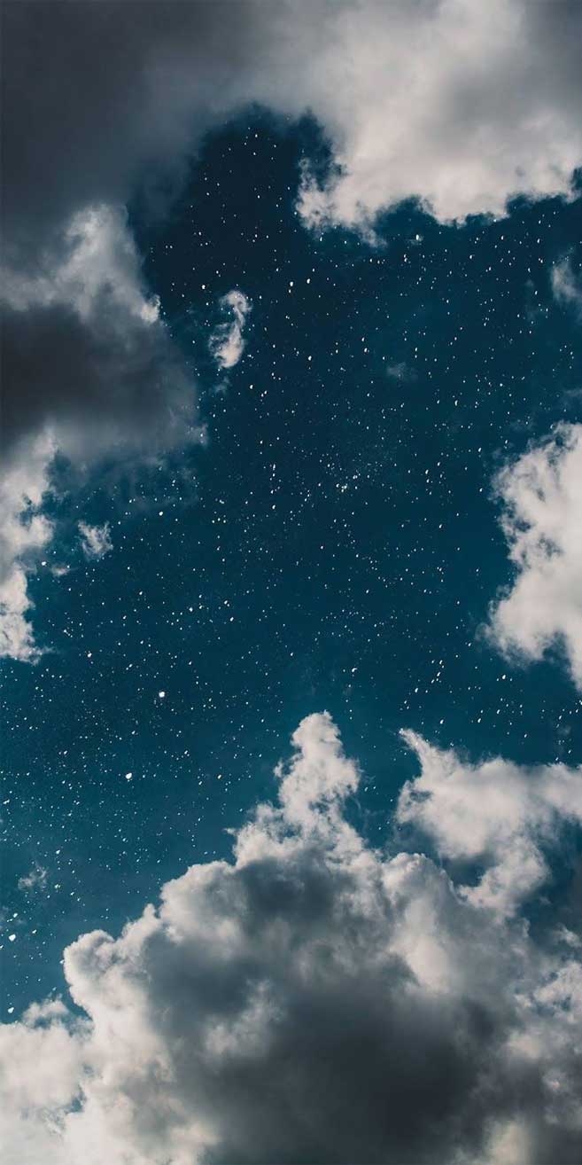 Dreamy Blue Sky Full Of Stars How Come - Blue Sky Stars Wallpaper Iphone - HD Wallpaper 