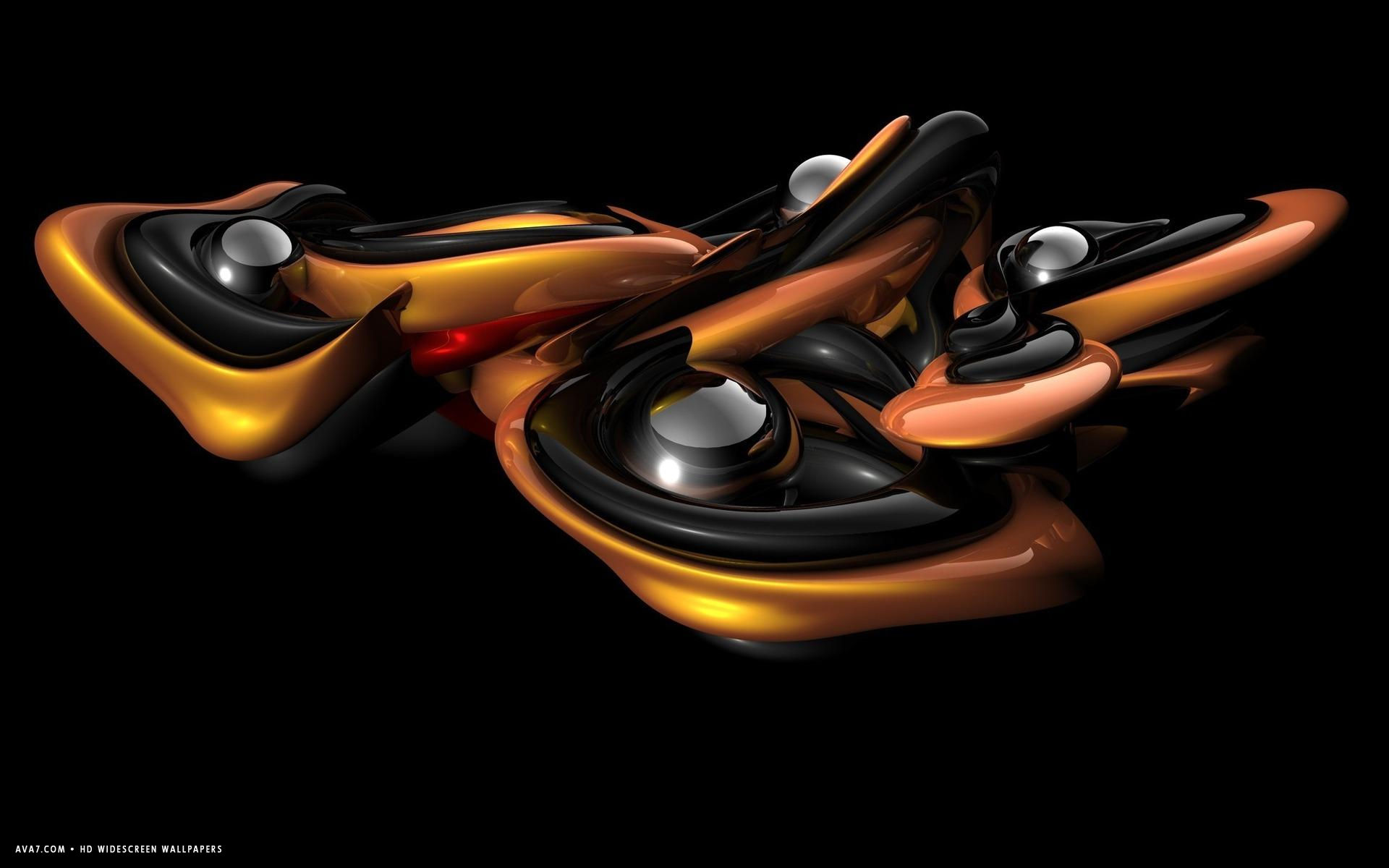 3d Silver Marbles Liquid Abstract Shapes Hd Widescreen - 3d Backgrounds Abstract Shapes - HD Wallpaper 