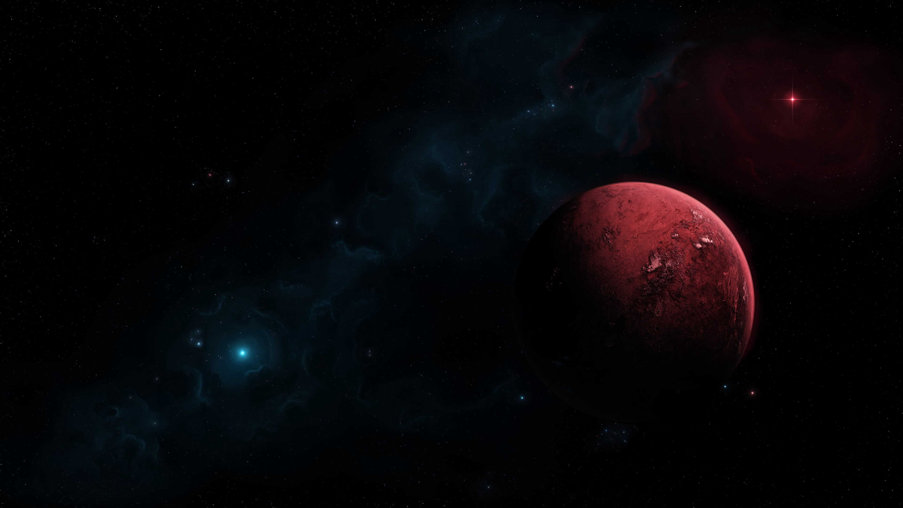 Wallpaper Planet, Stars, Dark, Space, Outer Space - Wallpaper - HD Wallpaper 