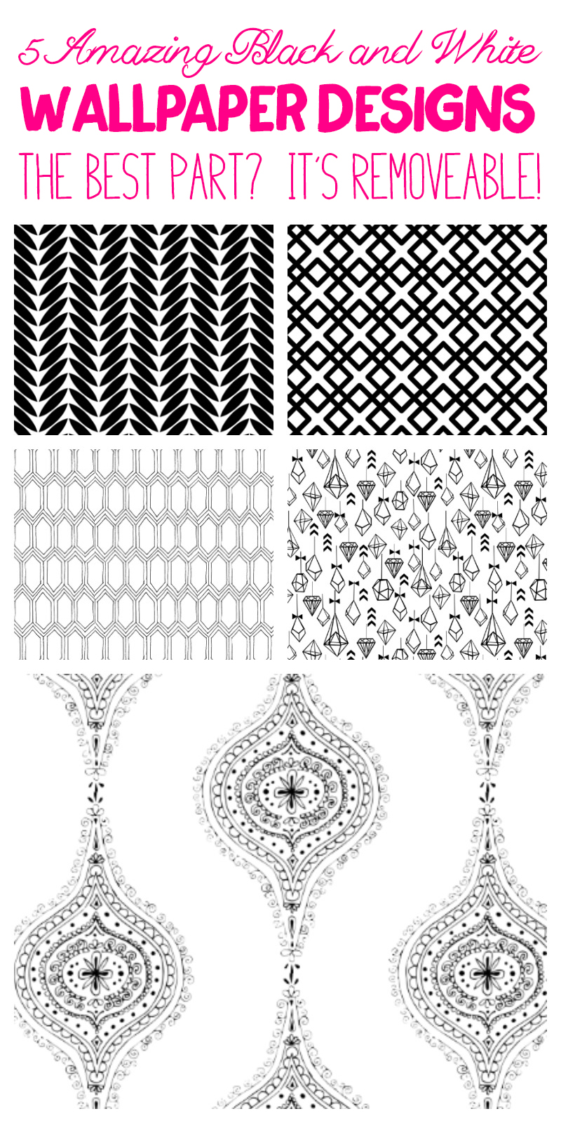 5 Amazing Black And White Wallpaper Designs - Illustration - HD Wallpaper 
